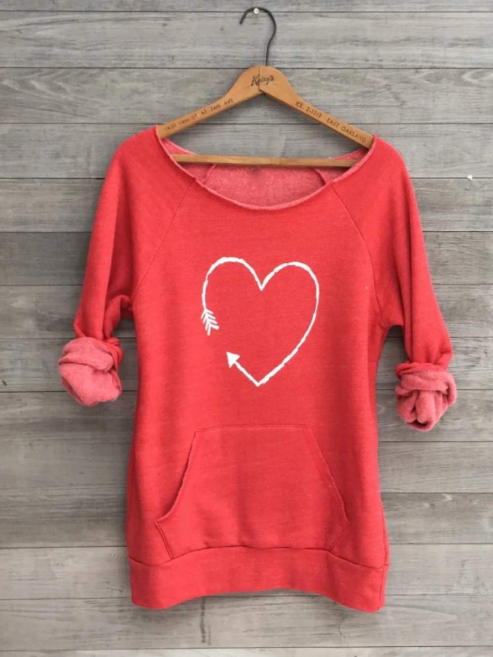 nicandthenewfie Heart Sweatshirt, Organic Cotton Cozy Top